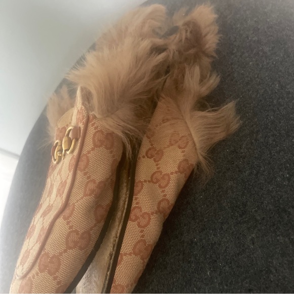 Gucci Logo Horsebit Princetown slides loafers/mules 36.5 (6.5) - Picture 6 of 12